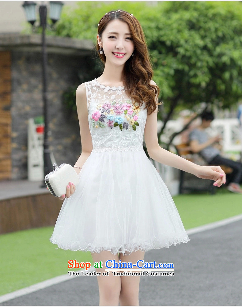 The 2015 Dili Blair Monrovia summer new embroidery temperament dresses vests bon bon sleeveless lace dress dresses female 626 BLUE L picture, prices, brand platters! The elections are supplied in the national character of distribution, so action, buy now enjoy more preferential! As soon as possible.