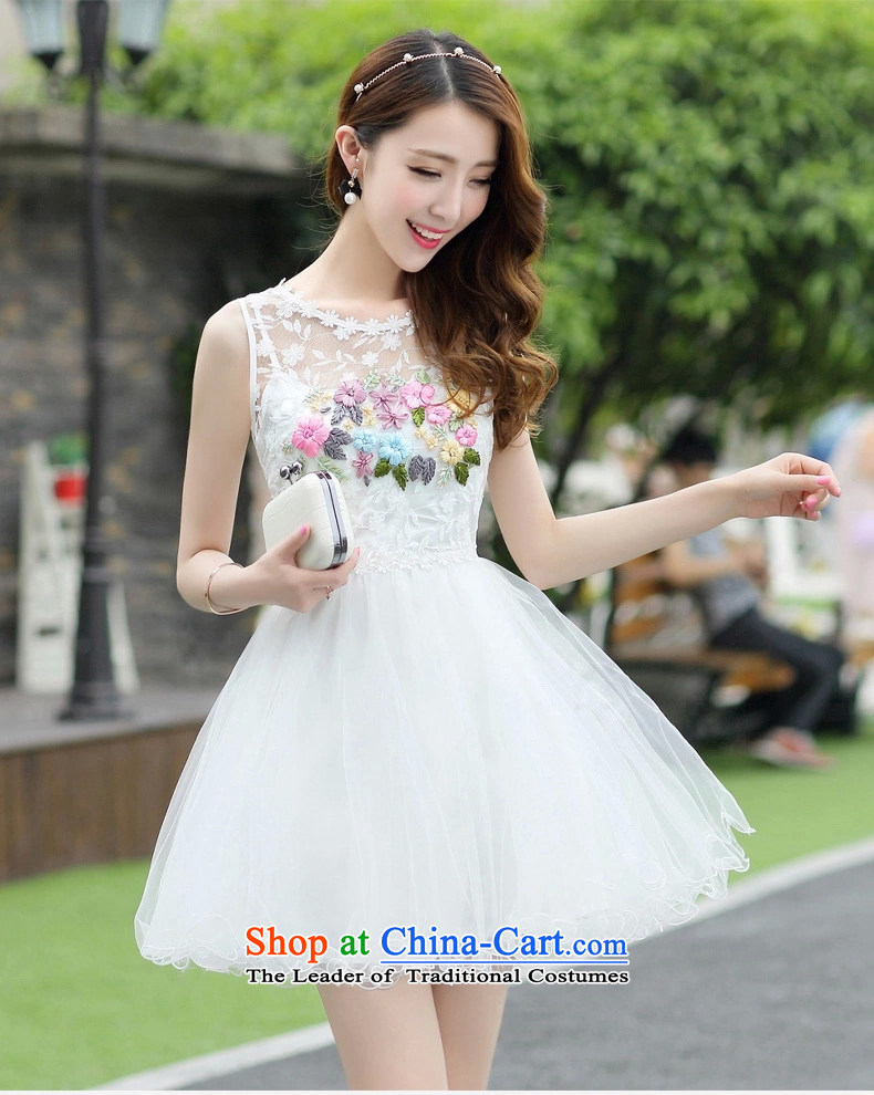 The 2015 Dili Blair Monrovia summer new embroidery temperament dresses vests bon bon sleeveless lace dress dresses female 626 BLUE L picture, prices, brand platters! The elections are supplied in the national character of distribution, so action, buy now enjoy more preferential! As soon as possible.