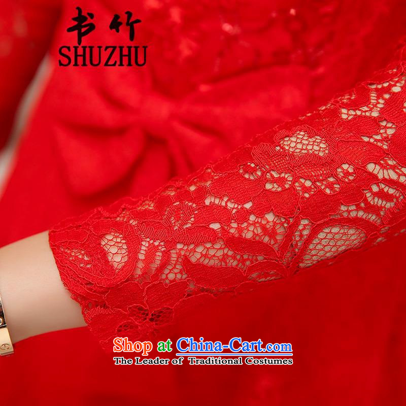 However, the spring and summer of 2015, the bride services new long-sleeved red in long wedding dress marriage evening dress the lift mast to female red tide toward (long-sleeved Xxl,c2 C2CHAOCHAO) , , , shopping on the Internet