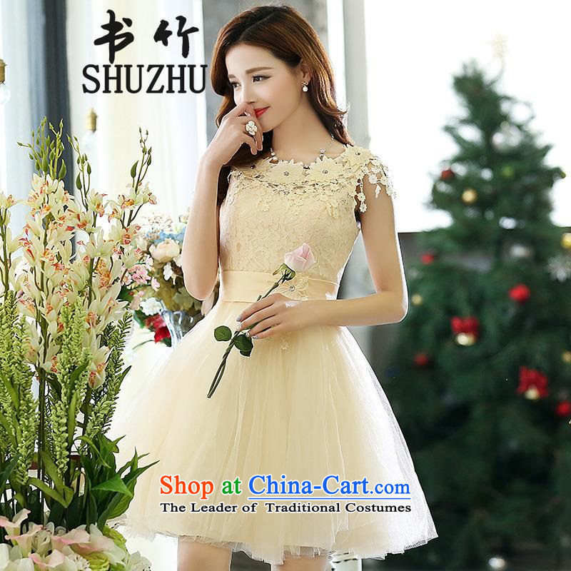 In the spring of 2015, the new version of the Women's Korea waist sleeveless lace stylish bon bon dress marriage wedding dress Red Tide (C2CHAOCHAO L,c2 toward online shopping has been pressed.)