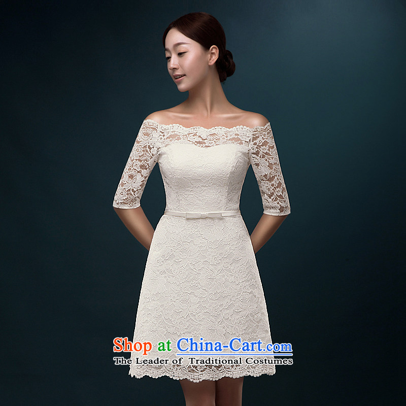 Hillo XILUOSHA) Lisa (bows service bridal dresses and stylish new Word 2015 shoulder wedding dress suit small married Sau San short, banquet summer meat pink XXL, HILLO Lisa (XILUOSHA) , , , shopping on the Internet