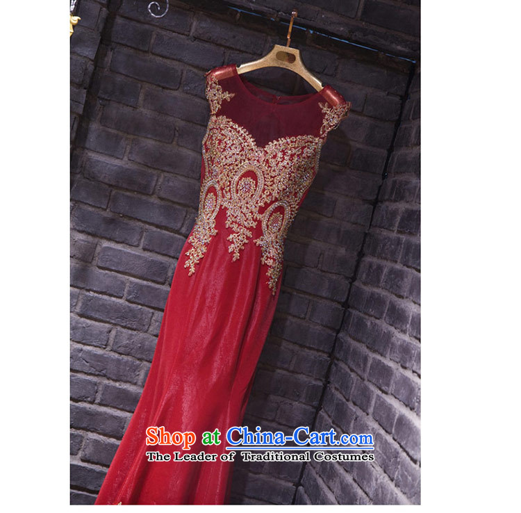 Love of the life of the new 2015 Summer Korean word elegant retro shoulder straps crowsfoot wedding dress bride bows services tail evening dresses made wine red message size picture concept designed, prices, brand platters! The elections are supplied in the national character of distribution, so action, buy now enjoy more preferential! As soon as possible.