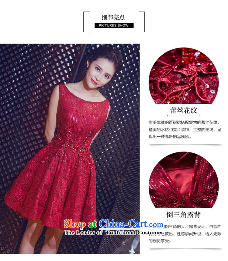 Love of the life of the new 2015 Summer Korean word sweet shoulder round-neck collar like Susy Nagle dresses bride wedding dress bows services bridesmaid evening dress wine red XS picture, prices, brand platters! The elections are supplied in the national character of distribution, so action, buy now enjoy more preferential! As soon as possible.