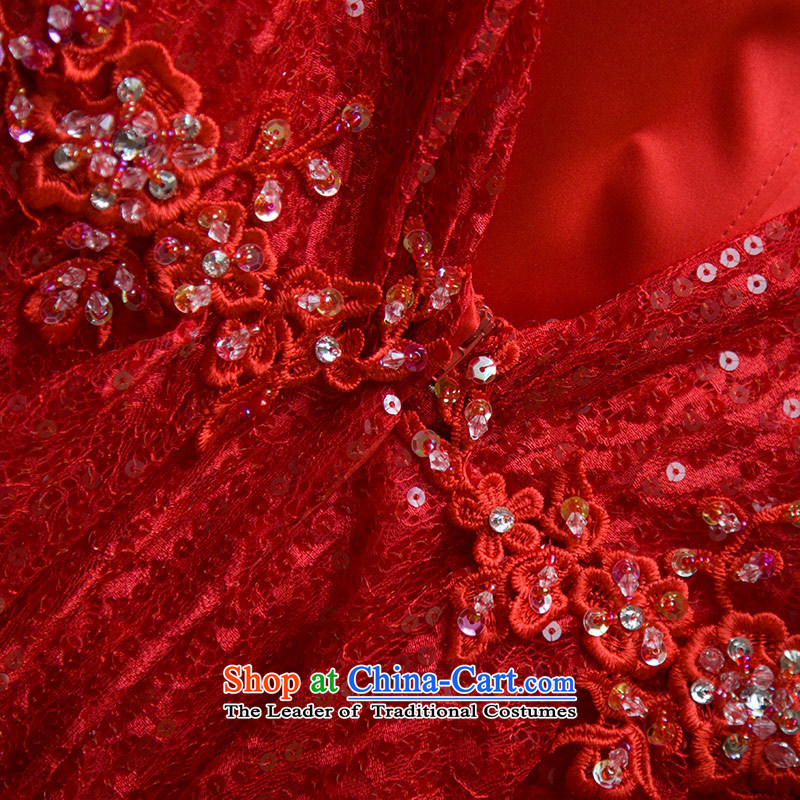 Love of the overcharged by 2015 Summer New Red slotted shoulder sweet like Susy Nagle dresses bride wedding dress bows services bridesmaid evening dress red XXL, love of the overcharged shopping on the Internet has been pressed.
