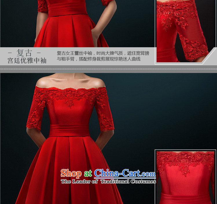 Hillo XILUOSHA) bridal dresses Lisa (Mr Ronald satin bows in Europe and in the long-sleeved evening dress the Word 2015 Spring wedding dress shoulder wine red s picture, prices, brand platters! The elections are supplied in the national character of distribution, so action, buy now enjoy more preferential! As soon as possible.