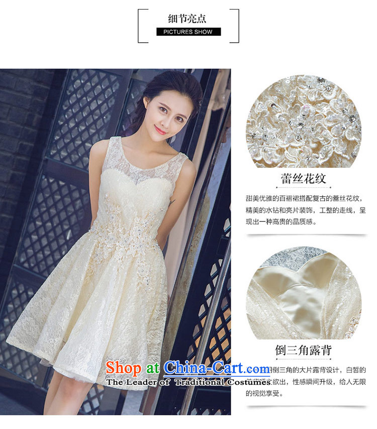 Love of the overcharged by 2015 a new summer, champagne color round-neck collar stylish dresses short bridesmaid dresses, banquet evening dresses wedding dress bows serving champagne color make the concept of message size picture designed, prices, brand platters! The elections are supplied in the national character of distribution, so action, buy now enjoy more preferential! As soon as possible.