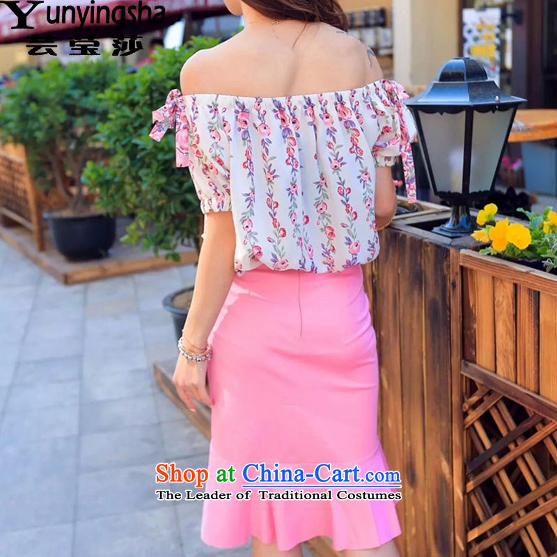 Yun-ying sa 2015 summer load a new women's field for debris with flower patterns fashionable package and skirt Sau San Kit crowsfoot dress skirt L9330 picture color M, Hsu Ying sa shopping on the Internet has been pressed.