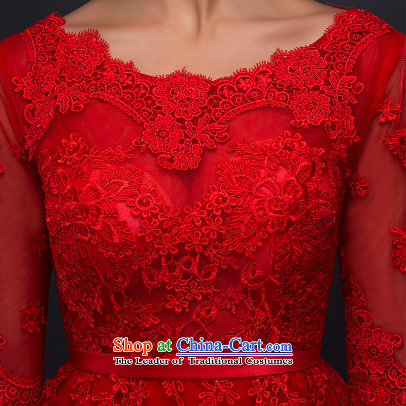 Hillo Lisa (XILUOSHA) booking wedding dress bride in the long, bows wedding dress in female banquet dress cuff 2015 new winter chinese red M HILLO Lisa (XILUOSHA) , , , shopping on the Internet