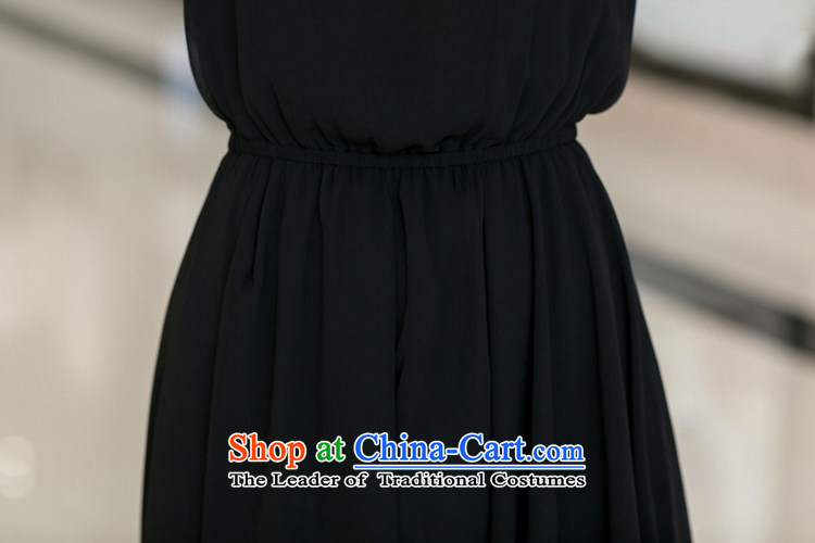 New dress video summer in thin skirt Korean women's large chiffon temperament round-neck collar dovetail dresses black XXL picture, prices, brand platters! The elections are supplied in the national character of distribution, so action, buy now enjoy more preferential! As soon as possible.