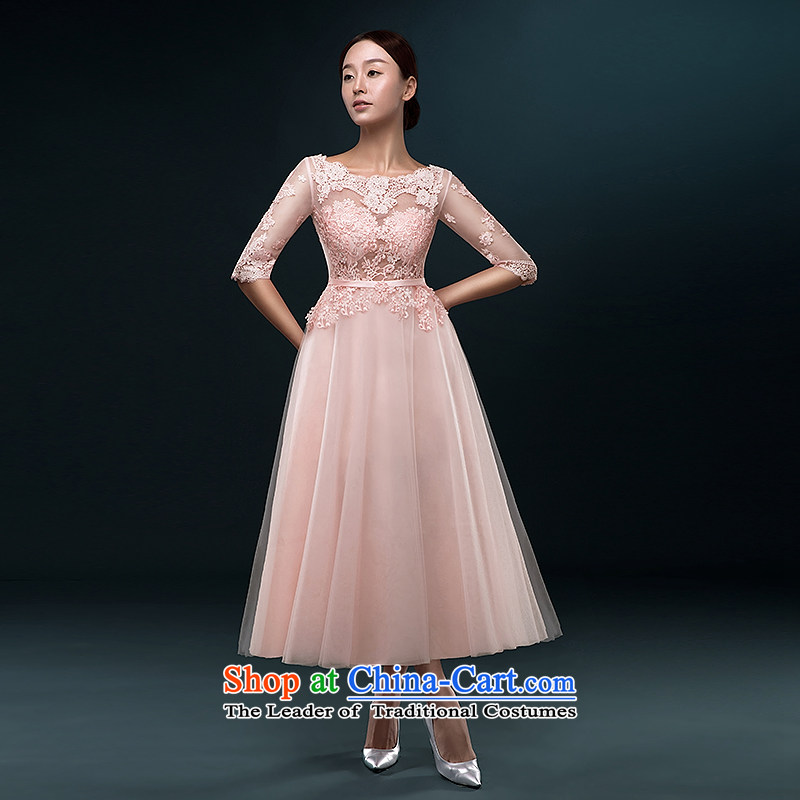 Hillo Lisa (XILUOSHA) booking wedding-dress a Field Service brides shoulder marriage bows in cuff lace evening dress in summer 2015 Long new meat pink , L HILLO Lisa (XILUOSHA) , , , shopping on the Internet