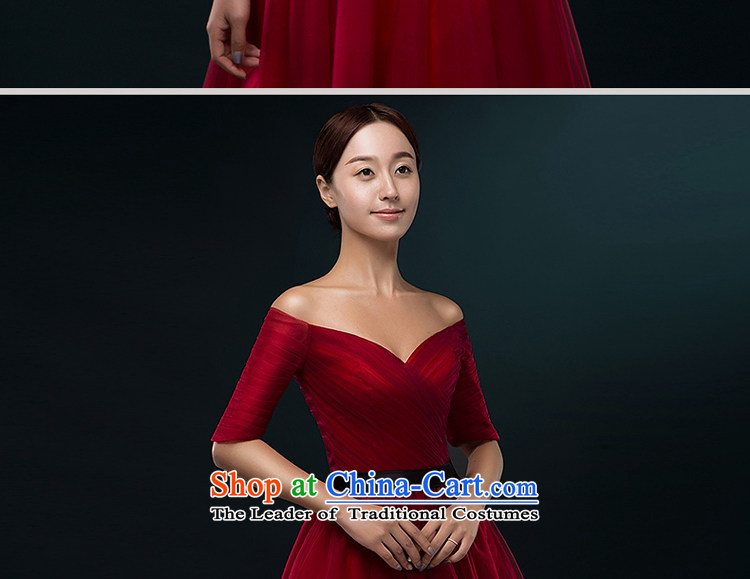 Hillo XILUOSHA) bridal dresses Lisa (short) Marriage evening drink in sleeve v-neck small wedding dresses, wine red bon bon skirt red s picture, prices, brand platters! The elections are supplied in the national character of distribution, so action, buy now enjoy more preferential! As soon as possible.
