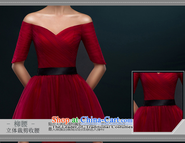 Hillo XILUOSHA) bridal dresses Lisa (short) Marriage evening drink in sleeve v-neck small wedding dresses, wine red bon bon skirt red s picture, prices, brand platters! The elections are supplied in the national character of distribution, so action, buy now enjoy more preferential! As soon as possible.
