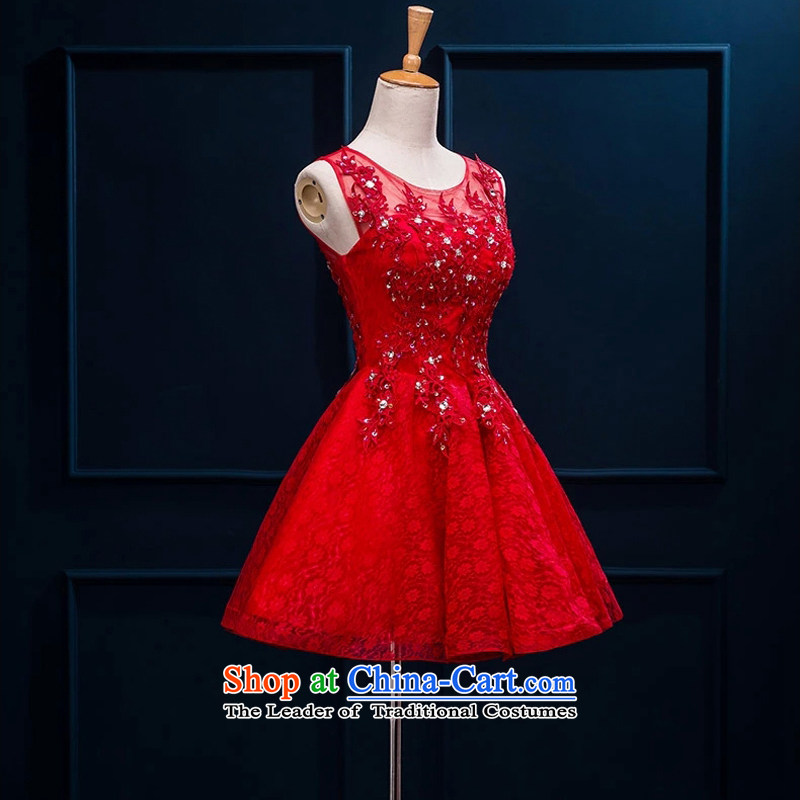 Time the new 2015 Syria small red dress bride bows service of married women dress lace dresses autumn small red M, women's dresses time Syrian shopping on the Internet has been pressed.