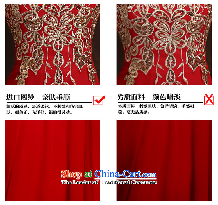 Pure Love bamboo yarn 2015 new bride wedding dress the spring and summer of Sau San red double-shoulder bows services under the auspices of blue dress performances made XXL picture, prices, brand platters! The elections are supplied in the national character of distribution, so action, buy now enjoy more preferential! As soon as possible.
