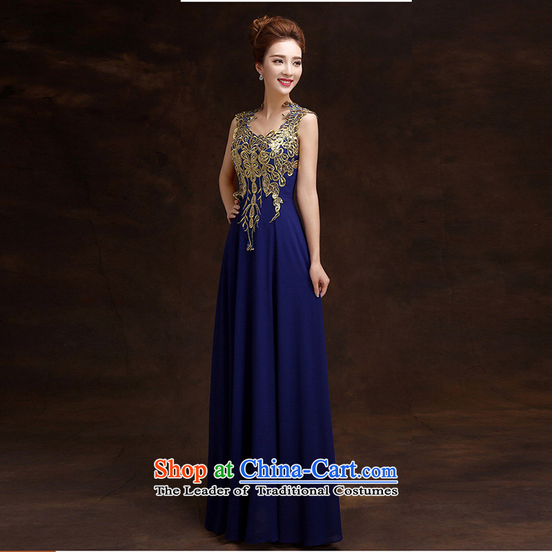 Pure Love bamboo yarn 2015 new bride wedding dress the spring and summer of Sau San red double-shoulder bows services under the auspices of blue dress performances made plain love bamboo yarn XXL, shopping on the Internet has been pressed.