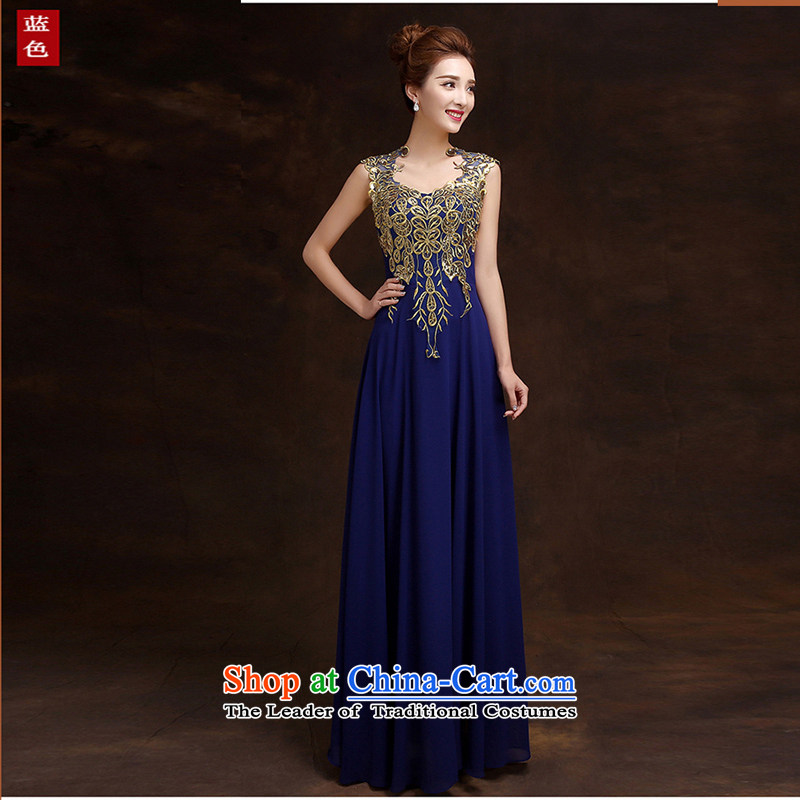Pure Love bamboo yarn 2015 new bride wedding dress the spring and summer of Sau San red double-shoulder bows services under the auspices of blue dress performances made plain love bamboo yarn XXL, shopping on the Internet has been pressed.