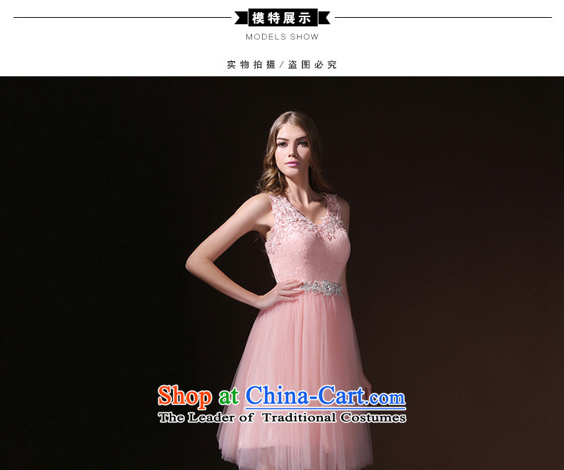 Toasting champagne bride services 2015 spring/summer short new stylish evening dress straps lace video thin sister skirt bridesmaid services Pink L picture, prices, brand platters! The elections are supplied in the national character of distribution, so action, buy now enjoy more preferential! As soon as possible.