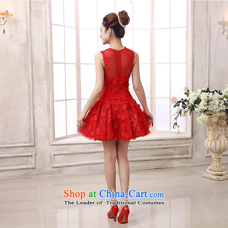 The first white into about banquet Evening Dress Short) Moderator dress girl brides bows services during the spring and autumn red lace annual small red dress XL, white first into about shopping on the Internet has been pressed.