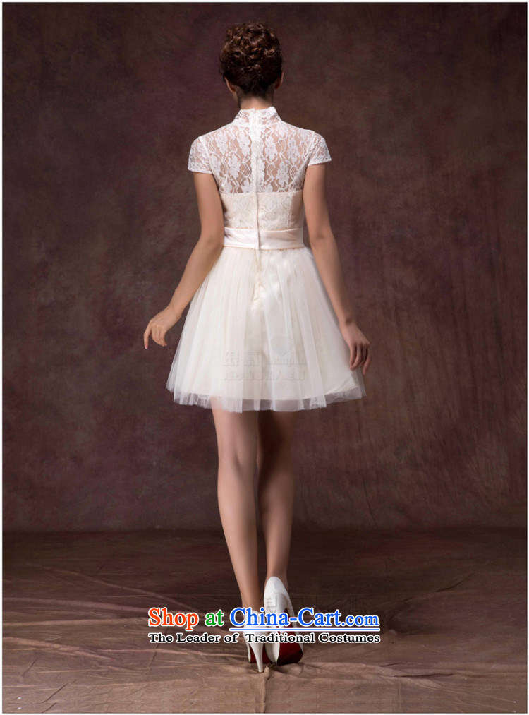 The new 2015 Luang marriage champagne color bride services short skirts dresses bows stylish zipper bridesmaid dress girls pregnant women champagne color high-end custom image, prices, brand platters! The elections are supplied in the national character of distribution, so action, buy now enjoy more preferential! As soon as possible.