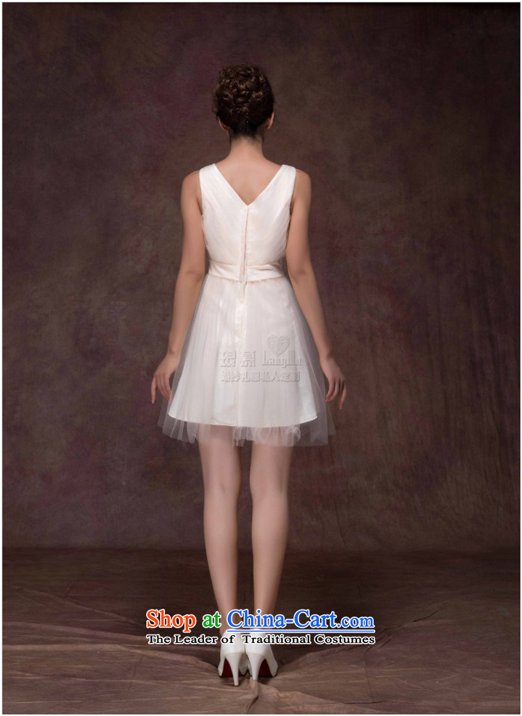 The new 2015 Luang wedding dress champagne color bows service, bridal dresses skirt Fashion zipper small bridesmaid dress champagne color high-end custom image, prices, brand platters! The elections are supplied in the national character of distribution, so action, buy now enjoy more preferential! As soon as possible.
