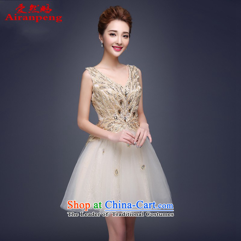 Love So Peng Bridal Services 2015 Summer bows new red short) bridesmaid service banquet evening dress small wedding dresses dresses red XL, love so Peng (AIRANPENG) , , , shopping on the Internet