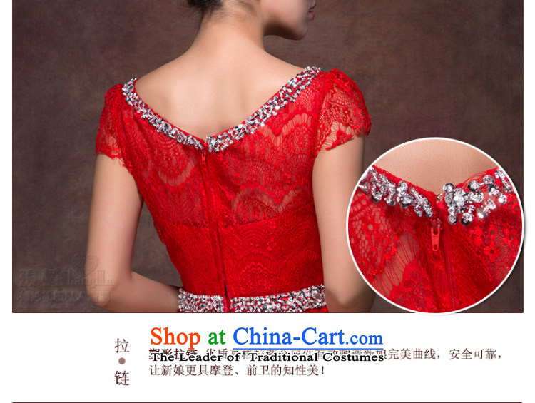 The new 2015 Luang wedding dress a field package version Korean short-sleeve shoulder lace Sau San video and slender, evening dress will China red high-end custom image, prices, brand platters! The elections are supplied in the national character of distribution, so action, buy now enjoy more preferential! As soon as possible.