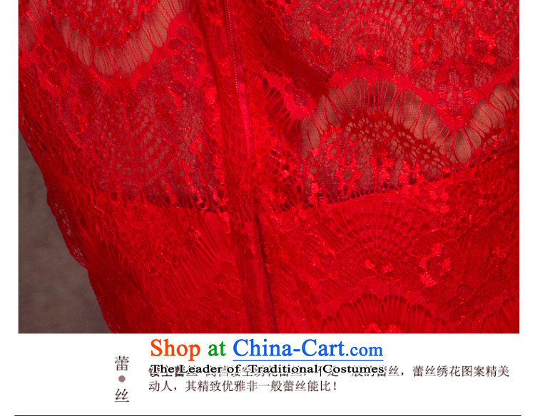 The new 2015 Luang wedding dress a field package version Korean short-sleeve shoulder lace Sau San video and slender, evening dress will China red high-end custom image, prices, brand platters! The elections are supplied in the national character of distribution, so action, buy now enjoy more preferential! As soon as possible.