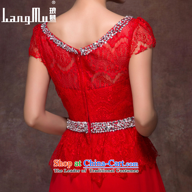 The new 2015 Luang wedding dress a field package version Korean short-sleeve shoulder lace Sau San video and slender, evening dress will China red high-end custom, Luang in , , , shopping on the Internet