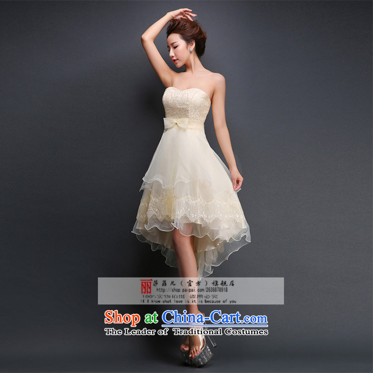 Love So Peng bridesmaid dress 2015 new bride anointed chest bon bon performances before Dress Short long after serving evening drink with Mr Ronald champagne color to the size of the customer to return does not support photo, prices, brand platters! The elections are supplied in the national character of distribution, so action, buy now enjoy more preferential! As soon as possible.