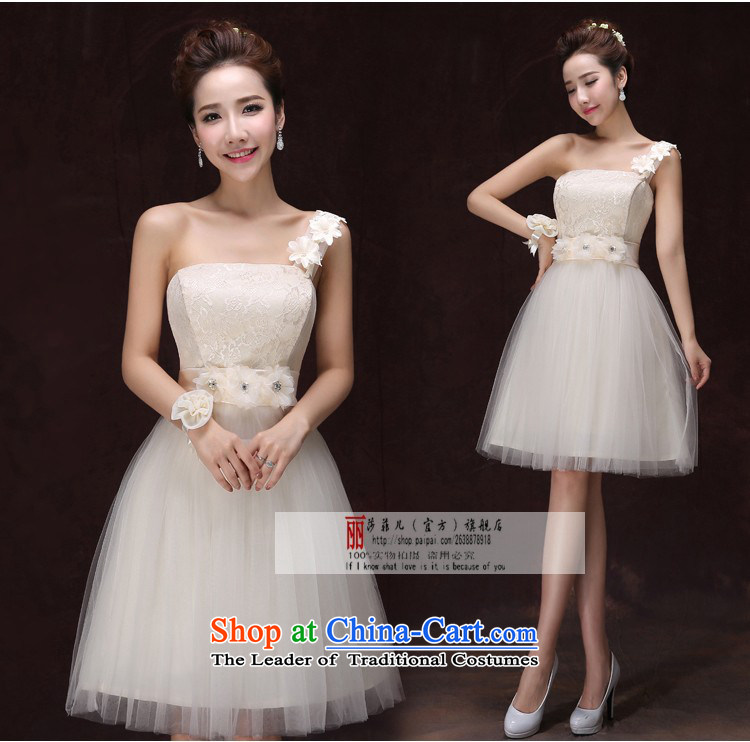 Love So Peng bridesmaid dress 2015 new champagne color bridesmaid sister skirt short of serving dinner evening dress small dress spring and summer, E long M picture, prices, brand platters! The elections are supplied in the national character of distribution, so action, buy now enjoy more preferential! As soon as possible.