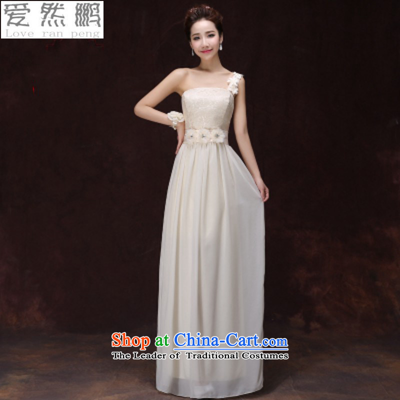 Love So Peng bridesmaid dress 2015 new champagne color bridesmaid sister skirt short of serving dinner evening dress small dress spring and summer ( E) , M, love so long Peng (AIRANPENG) , , , shopping on the Internet