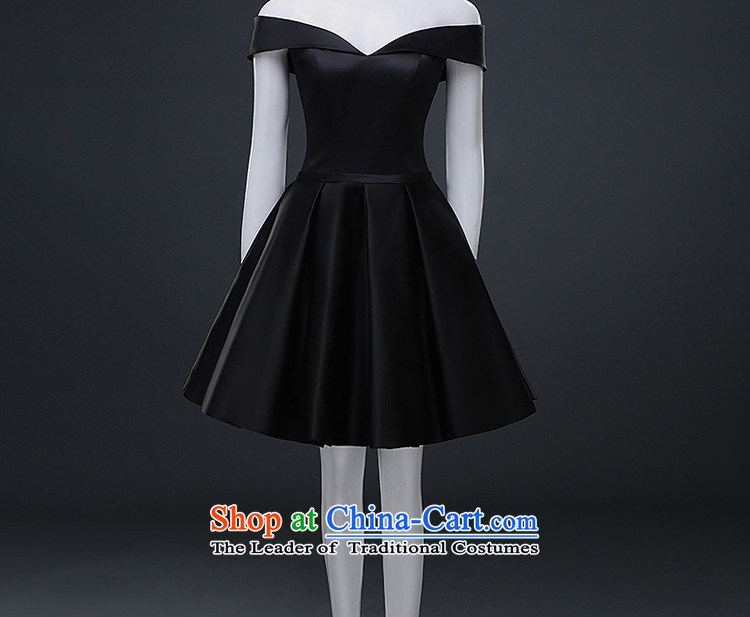Hillo XILUOSHA) Lisa (Dress Short, 2015 New Word shoulder V-Neck stylish euro version banquet party stylish black dress summer small black XXL picture, prices, brand platters! The elections are supplied in the national character of distribution, so action, buy now enjoy more preferential! As soon as possible.