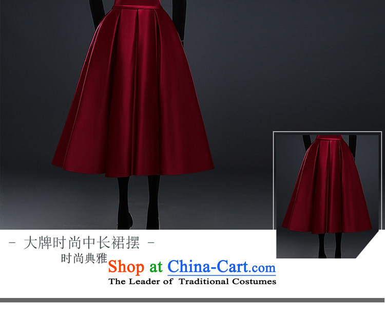 Hillo Lisa (XILUOSHA) satin dress wine red dress a bride banquet toasting champagne shoulder field in long v-neck 2015 NEW Summer Wine red s picture, prices, brand platters! The elections are supplied in the national character of distribution, so action, buy now enjoy more preferential! As soon as possible.