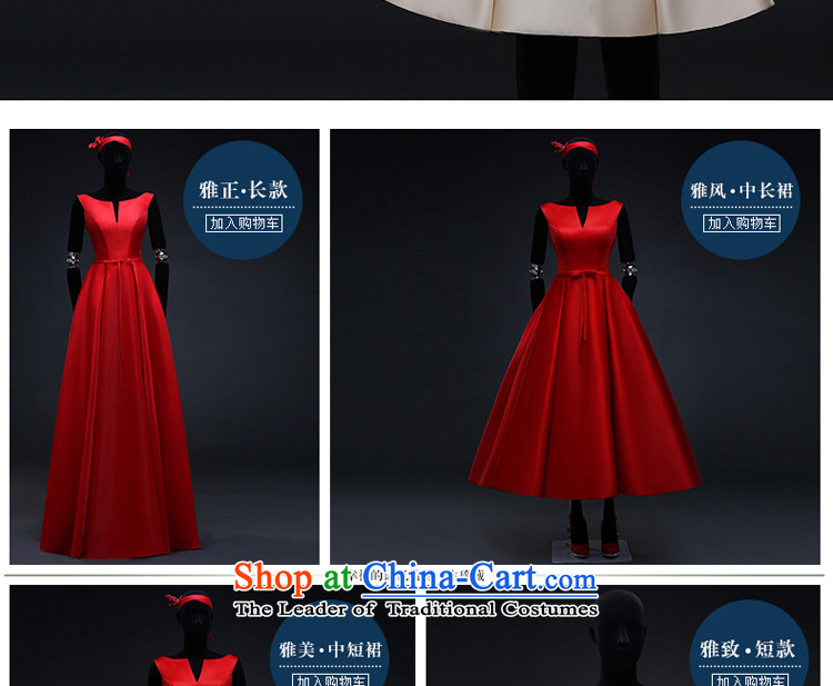 Hillo Lisa (XILUOSHA) Bride satin dress uniform summer short bows of marriage, champagne color small dress female new 2015 banquet dinner dress champagne color XL Photo, prices, brand platters! The elections are supplied in the national character of distribution, so action, buy now enjoy more preferential! As soon as possible.
