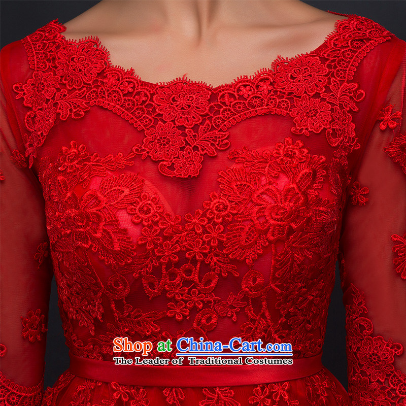 Hillo Lisa (XILUOSHA) Bride dress long lace in cuff marriage bows service banquet dress stylish 2015 New Xia Xue cyanosis , L HILLO Lisa (XILUOSHA) , , , shopping on the Internet