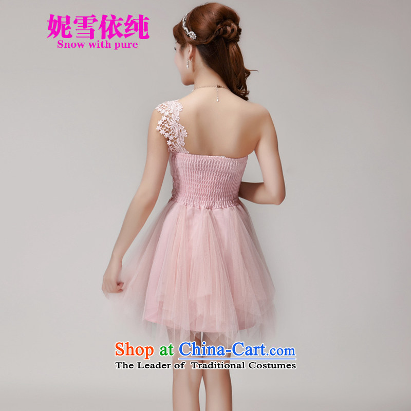 In accordance with the pure 2015 Connie snow new staple pearl bridesmaid sister skirt short of services and banquet dinner dress small chest dress summer 988 Pink , L, Connie SNOW purely according to snow WITH PURA) , , , shopping on the Internet