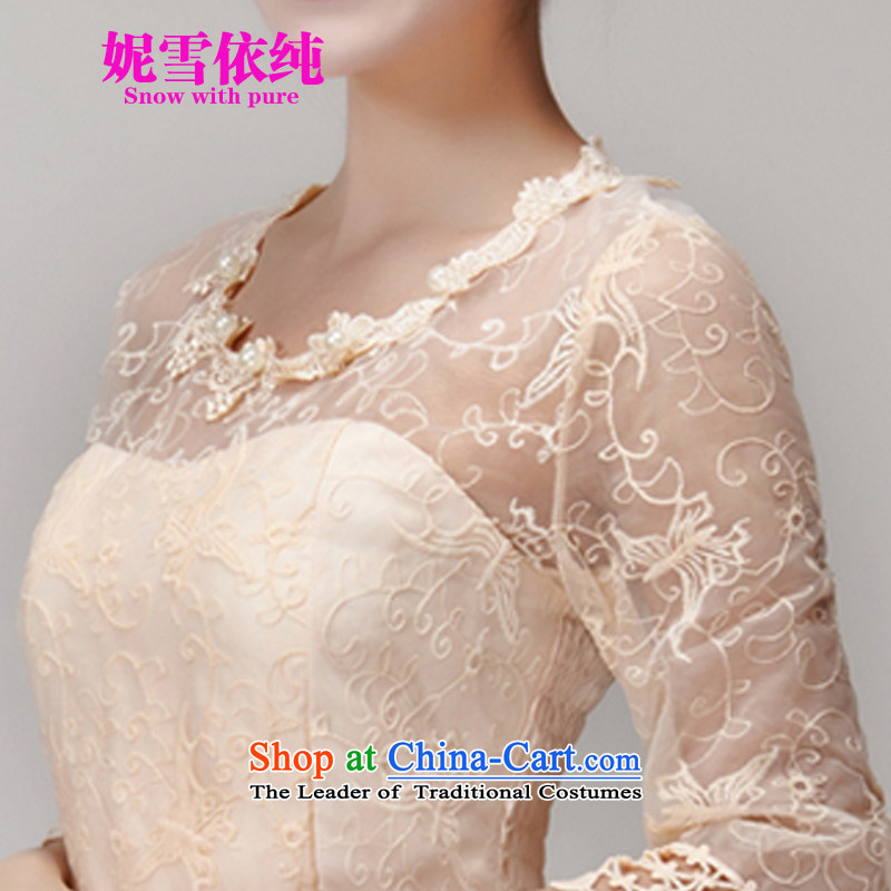 In accordance with the pure 2015 Connie snow summer nail Pearl Princess skirt dresses Sau San champagne color and chest bridesmaid sister skirt small dresses services 996 M, apricot color with snow plain (Connie SNOW WITH PURA) , , , shopping on the Internet