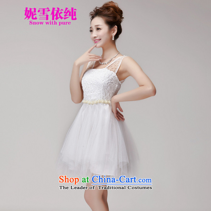 In accordance with the pure 2015 Connie snow summer lace hook spent manually staple Pearl Princess bon bon skirt elastic waist nets dresses dress bridesmaid dress 983 white snow in pure, L, NI (SNOW WITH PURA) , , , shopping on the Internet