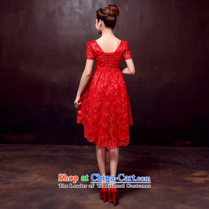 Pure Love bamboo yarn spring 2015 new red lace bridal wedding dress evening dresses pregnant women high toasting champagne waist front stub service long after the red , pure love bamboo yarn , , , shopping on the Internet
