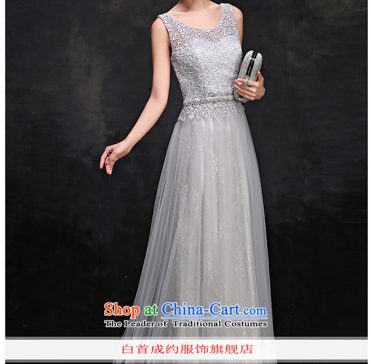 The first white into about 2015 new summer gray dress banquet long shoulders lace bride bows services moderator dress girls gray XL Photo, prices, brand platters! The elections are supplied in the national character of distribution, so action, buy now enjoy more preferential! As soon as possible.