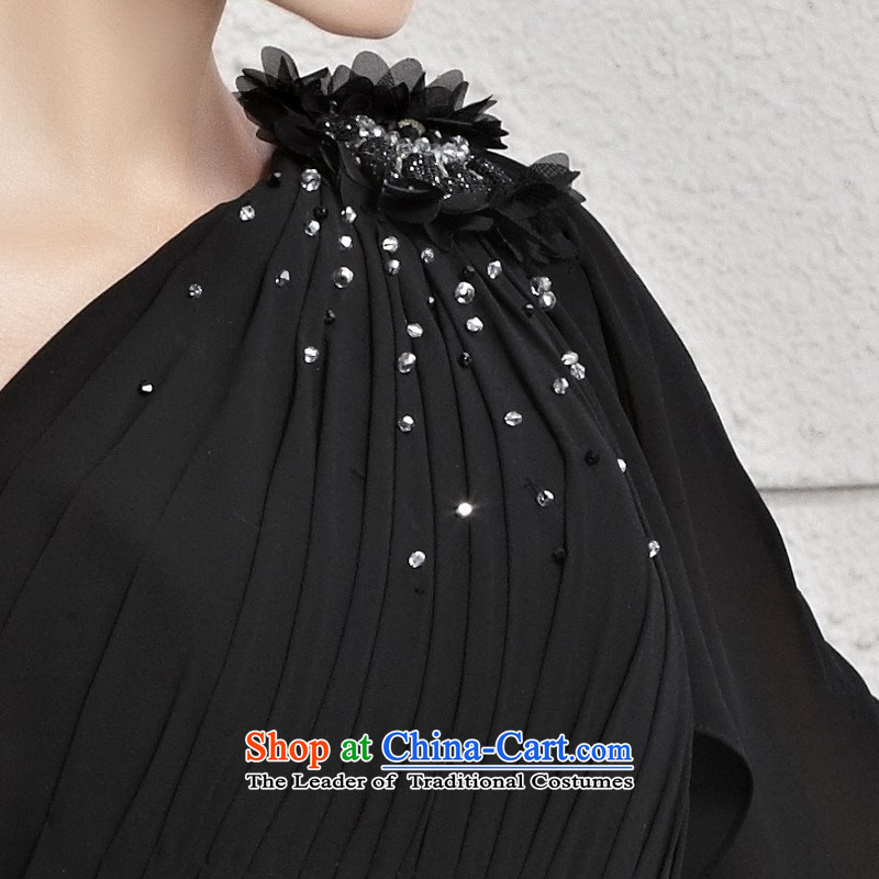 Creative Fox evening dresses 2015 new elegant parquet drill shoulder evening dresses black graphics thin dress banquet bows services tail dress skirt 30032 color pictures , creative Fox (coniefox) , , , shopping on the Internet