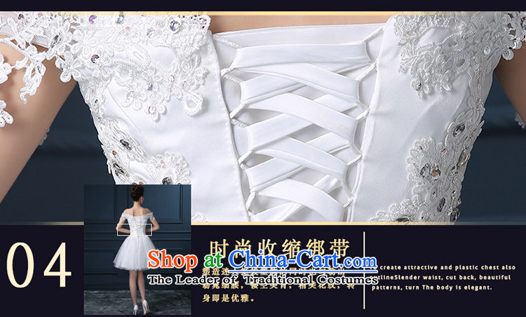 2015 Spring/Summer new Korean word shoulder larger video thin short, bridal banquet night bridesmaid to Sau San made small white dress does not allow for pictures, prices, brand platters! The elections are supplied in the national character of distribution, so action, buy now enjoy more preferential! As soon as possible.