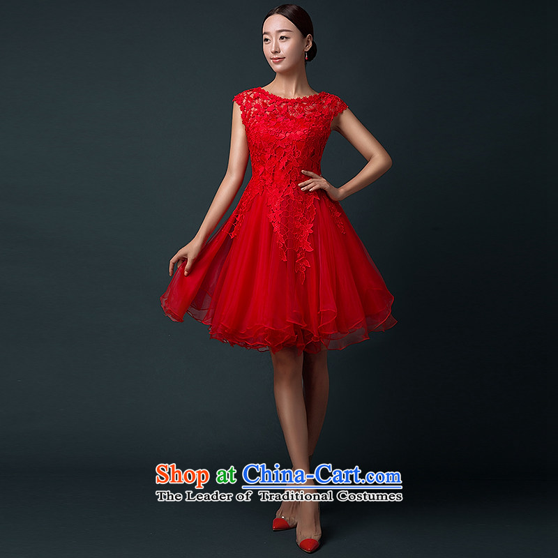 Hillo XILUOSHA) bridal dresses Lisa (short) Wedding Services Winter 2015 bows new marriage small red dress female lace evening dress skirt RED M HILLO Lisa (XILUOSHA) , , , shopping on the Internet