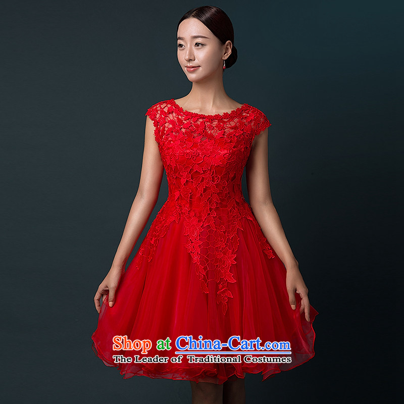 Hillo XILUOSHA) bridal dresses Lisa (short) Wedding Services Winter 2015 bows new marriage small red dress female lace evening dress skirt RED M HILLO Lisa (XILUOSHA) , , , shopping on the Internet