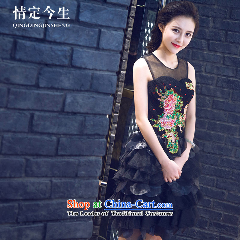 Love Of The Life of nostalgia for the summer 2015 new word shoulder round-neck collar short black, bon bon dresses banquet evening dresses bridesmaid bows services black XS, serving love of the overcharged shopping on the Internet has been pressed.