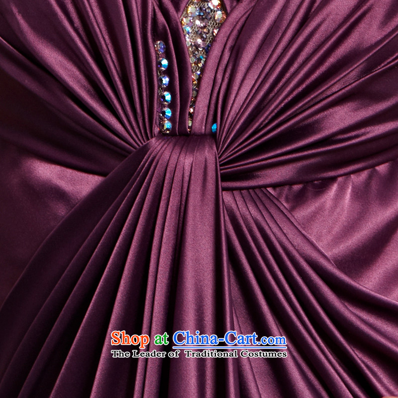 Creative Fox evening dress Korean purple bows dress 2015 New banquet hosted performances dress stylish long evening dress skirt 30113 color pictures , L, creative Fox (coniefox) , , , shopping on the Internet