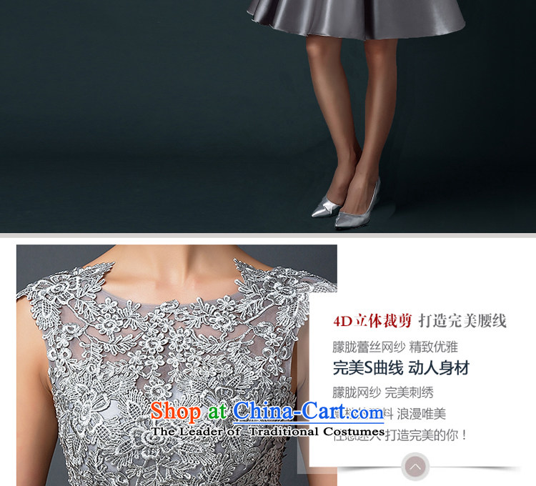 Hillo Lisa (XILUOSHA) banquet dress short skirt evening dress 2015 new summer short of evening drink service stylish lace small silver satin dress XL Photo, prices, brand platters! The elections are supplied in the national character of distribution, so action, buy now enjoy more preferential! As soon as possible.