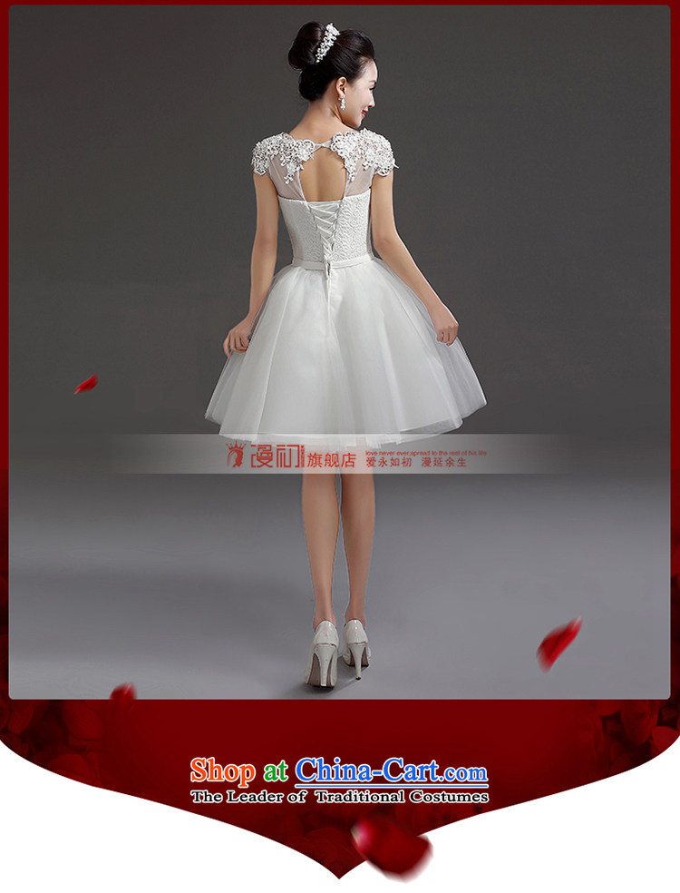 In the early 2015 new man bridesmaid short of small dress bride evening dress short, lace straps princess skirt white L picture, prices, brand platters! The elections are supplied in the national character of distribution, so action, buy now enjoy more preferential! As soon as possible.