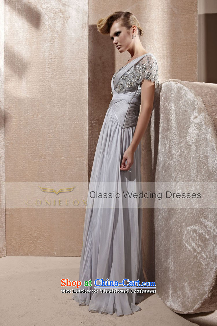 Creative Fox evening dresses 2015 new sexy package shoulder evening dresses Gray Graphics thin bows service banquet evening dress code dress 81009 Large skirt light gray S picture, prices, brand platters! The elections are supplied in the national character of distribution, so action, buy now enjoy more preferential! As soon as possible.