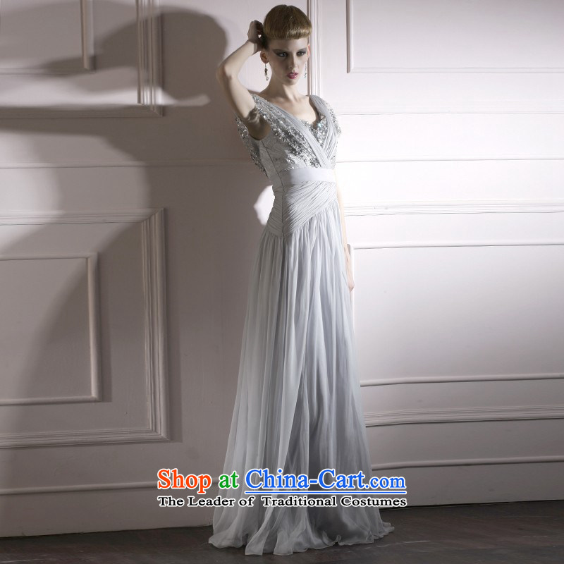 Creative Fox evening dresses 2015 new sexy package shoulder evening dresses Gray Graphics thin bows service banquet evening dress code dress 81009 Large skirt light gray , creative Fox (coniefox) , , , shopping on the Internet